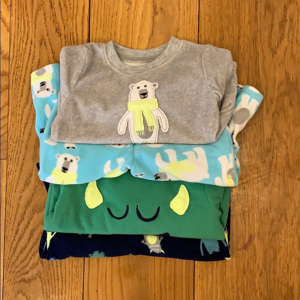 Lot of two fleece PJ sets from Carter’s